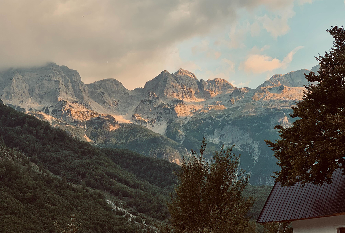 The end of Stage 7 of the Peaks Of The Balkans, the wrong way 'round.